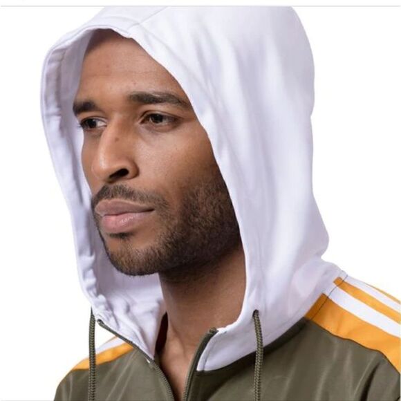 MEN'S MONTIQUE OLIVE 2 PIECE SPORT TRACK SUIT WITH HOOD. JS-30 - Picture 3 of 3